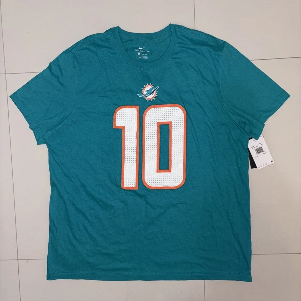 NWT Nike Miami Dolphins Tyreek Hill #10 T Shirt Aqua NFL Football Mens XXL
